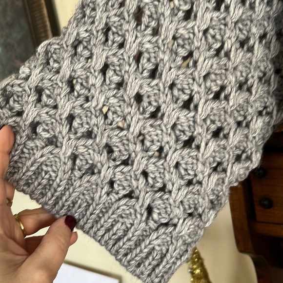 JEFFREY & PAULA Chunky Gray Cardigan Sweater, Size 16/18, GUC. - Picture 5 of 6